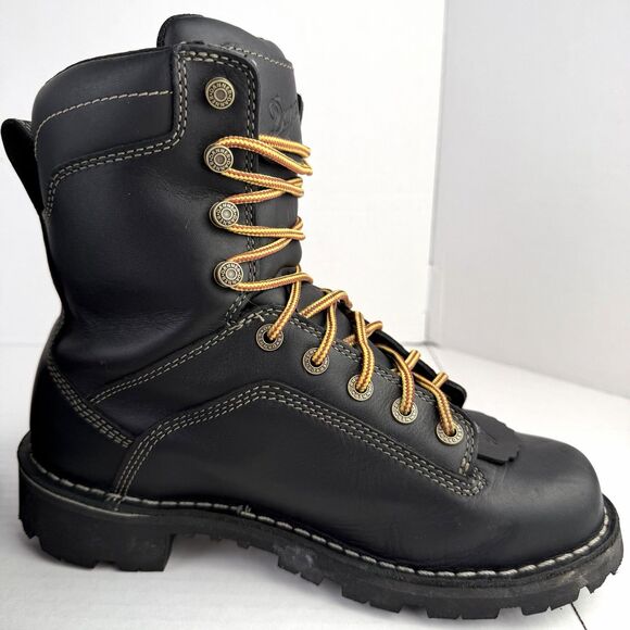 Danner Quarry Mens 7 Soft Toe Waterproof 17309 Black Leather Lace Up USA Made main image 10